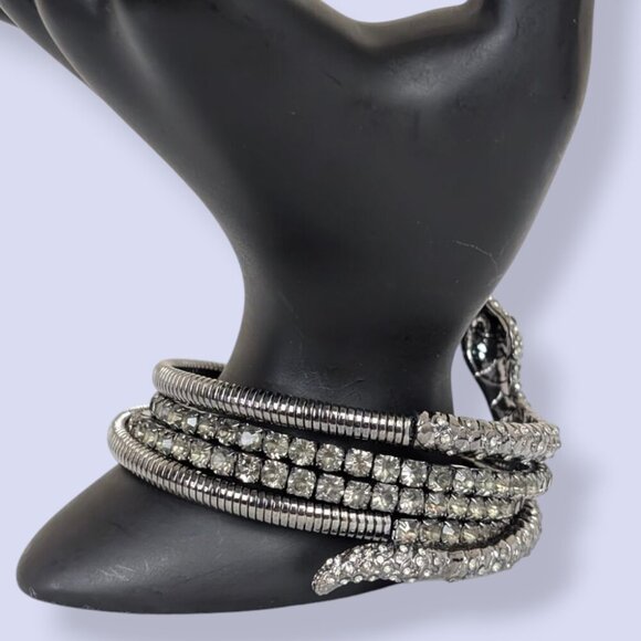 Simply Vera Vera Wang Dark Snake Coil Bracelet - Picture 2 of 9